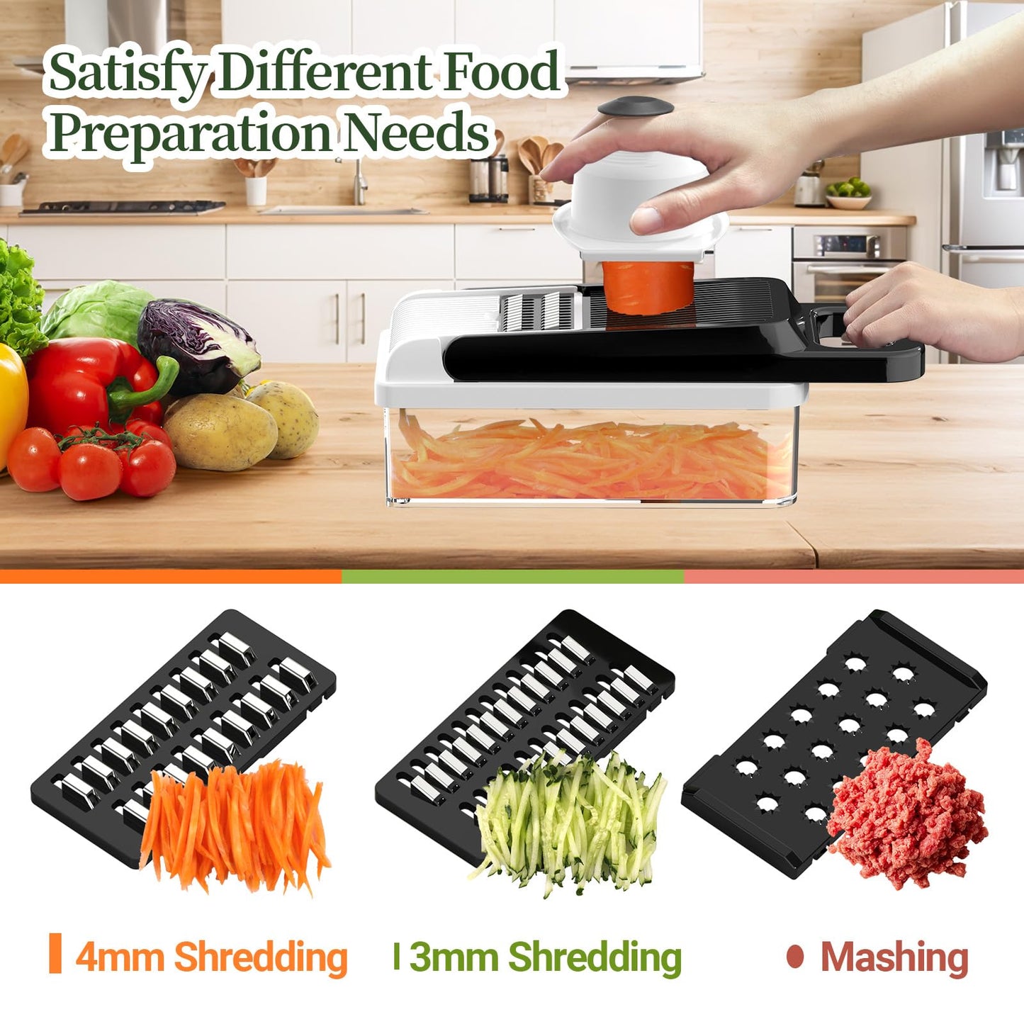USA imported StoreHappily 12-in-1 Vegetable Chopper, 7 Blades