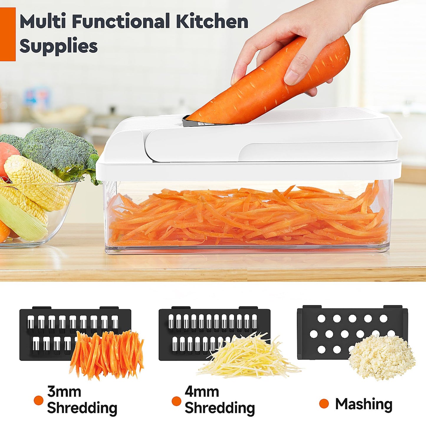MealHelper 12-in-1 Vegetable Chopper, 7 Blade