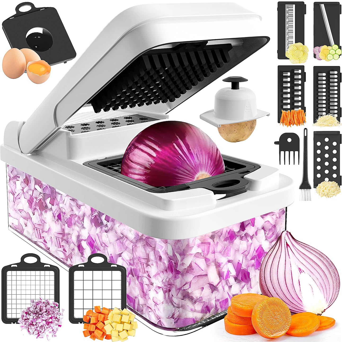 MealHelper 12-in-1 Vegetable Chopper, 7 Blade