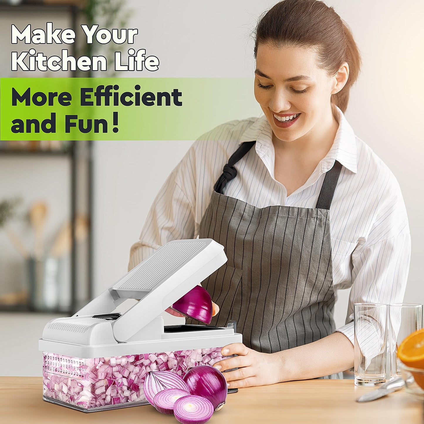 MealHelper 12-in-1 Vegetable Chopper, 7 Blade