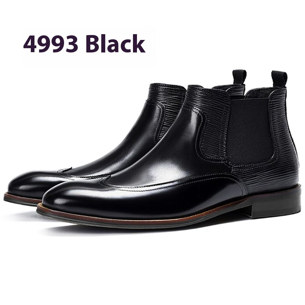 Men's Color Block Chelsea Boots on hand