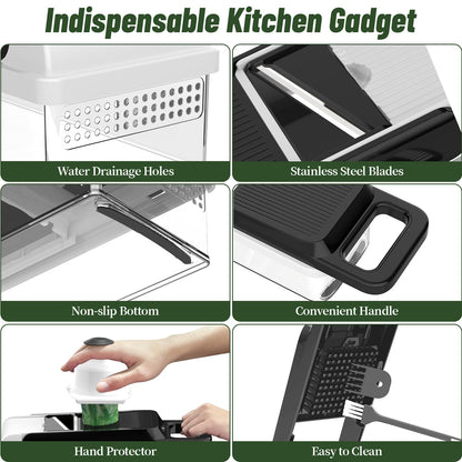 USA imported StoreHappily 12-in-1 Vegetable Chopper, 7 Blades