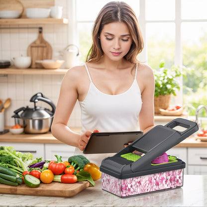 USA imported StoreHappily 12-in-1 Vegetable Chopper, 7 Blades