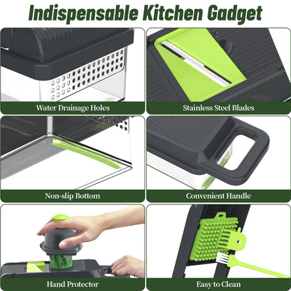 USA imported StoreHappily 12-in-1 Vegetable Chopper, 7 Blades