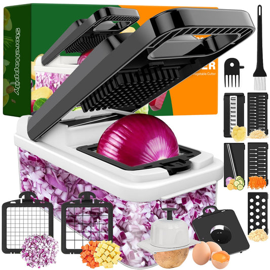 USA imported StoreHappily 12-in-1 Vegetable Chopper, 7 Blades