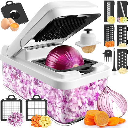 MealHelper 12-in-1 Vegetable Chopper, 7 Blade