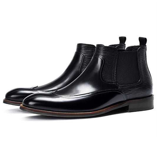 Men's Color Block Chelsea Boots on hand